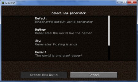 World Generator Mod для всех версий